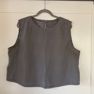 Wayre Shift & Snap Tank - Black and White Gingham - Size XXL